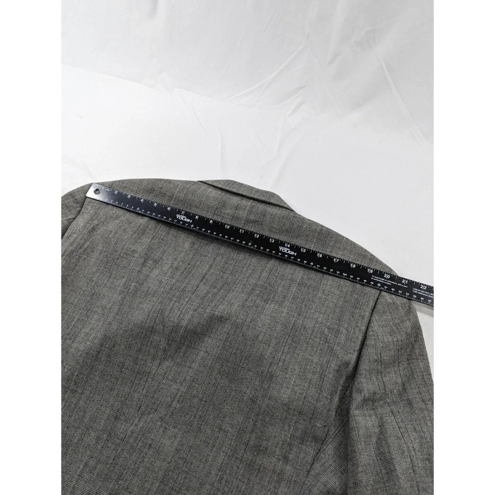 Hart Schaffner‎ Marx Wool Blazer Suit Jacket Gray Subtle Glenn Check  44R EUC